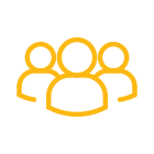 Head-and-shoulders outline of three people