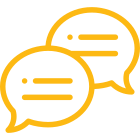 Two speech bubbles