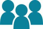 Three heads representing people
