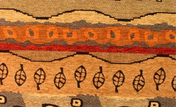 Woven African cloth in shades of gold and brown