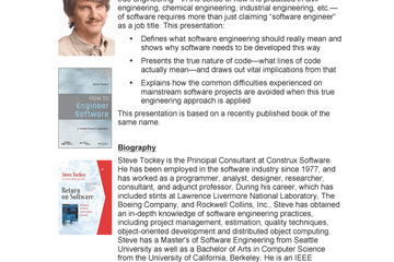 Seminar: How to Engineer Software