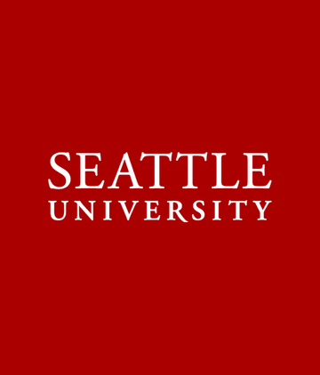 Seattle university logo on a red background.