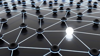 Network of lights with one lit