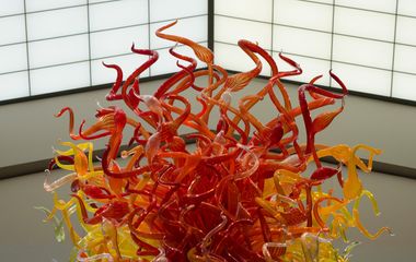 Chihuly sculpture from Piggott Atrium