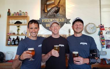 Figurehead Brewing co-founders Jesse Warner, Bob Monroe and Jesse Duncan