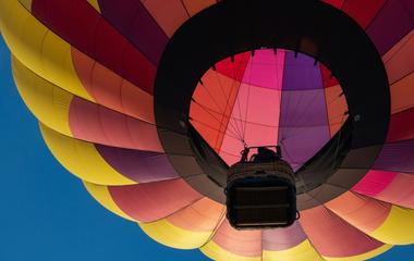 Hot air balloon from below