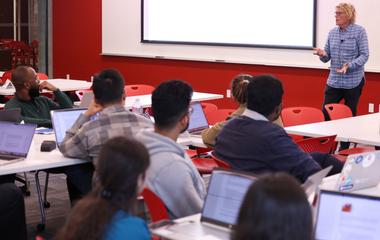 Graduate computer science classroom