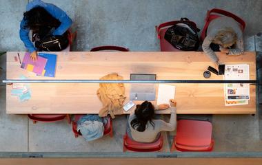 Students studying