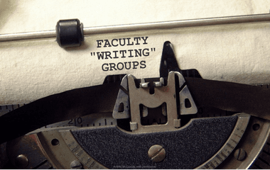 Old typewriter with paper reading 