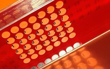 Photo of adjustable calendar with sliding dates