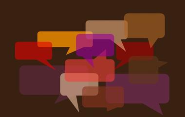 Image of speech bubbles in different colors