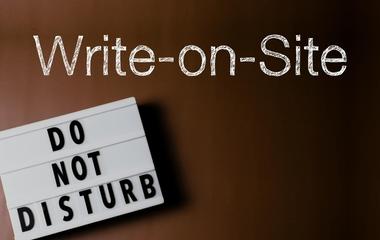 Image of a Do Not Disturb sign, with even title overlayed