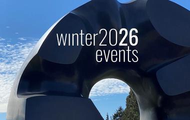 Photo of black circular sculpture in Seattle's Volunteer Park