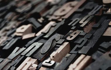 Wooden letter blocks for printing