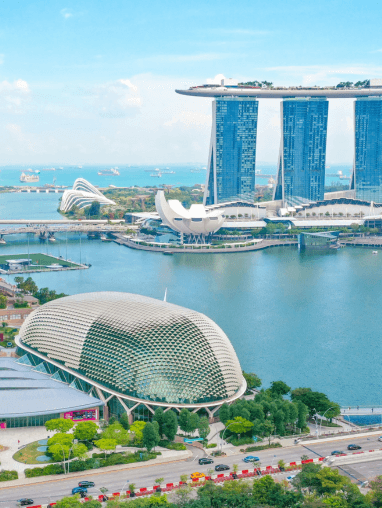 Aerial view of Singapore