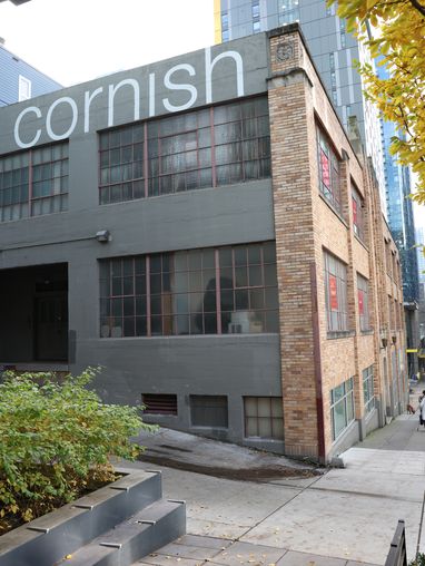 building facade of Cornish with brick detailing