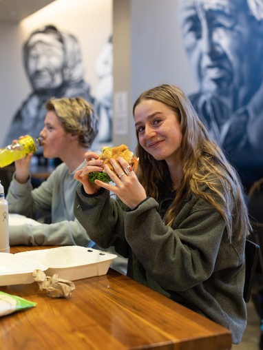 student center with students eating