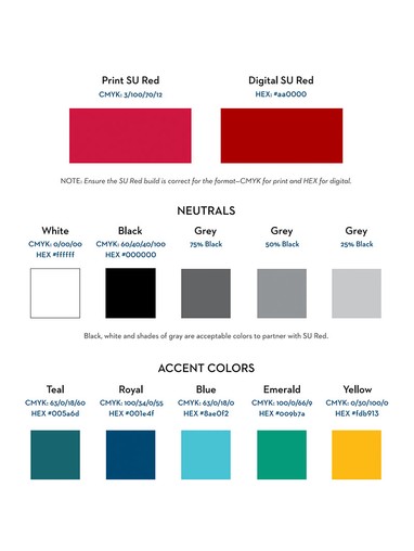 SU brand color palette