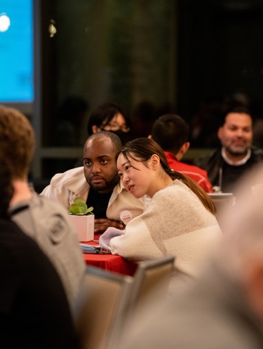 Three mentors at an event