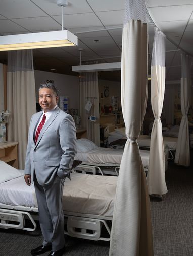 Butch deCastro in the clinical lab