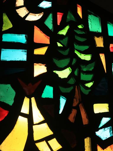 A photograph of stained glass