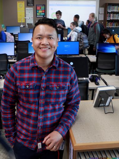 Carlito Umali in classroom