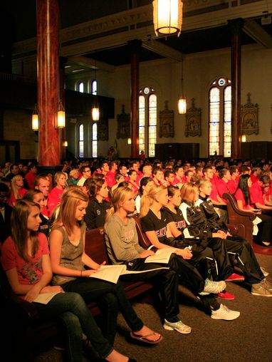 Mass of the holy spirit gathering