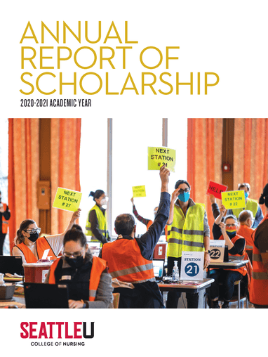 Cover of the 20-21 CON Annual Report of Scholarship a print publication
