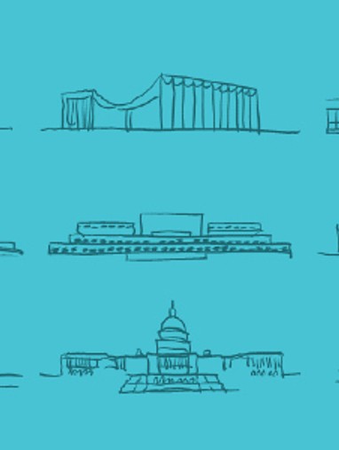 Draws of different politic buildings