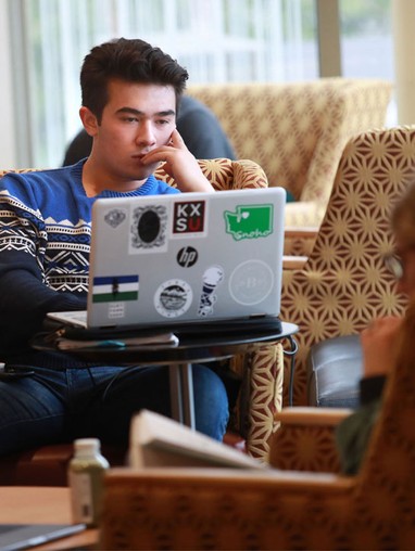 A Student Studying