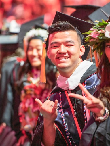 Graduates at the 2023 undergraduate ceremony.