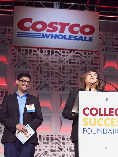 speakers on stage at the Costco Scholarship Breakfast
