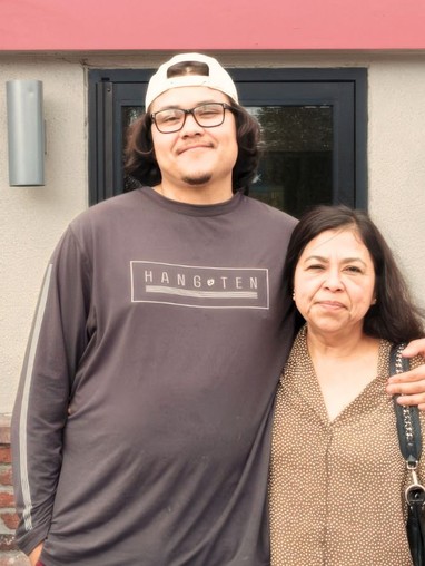 Ivan Perez and his mother