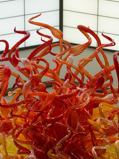 Chihuly sculpture from Piggott Atrium