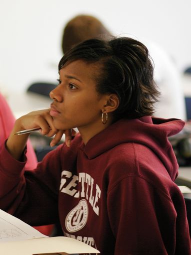 student learning in a classroom