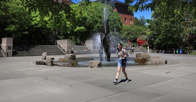 Summer image by the fountain