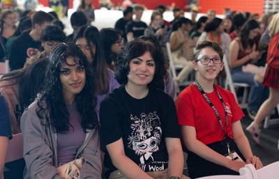 New students sitting together at New Student Convocation.