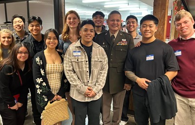 Cadets attend a night out at the American Legion