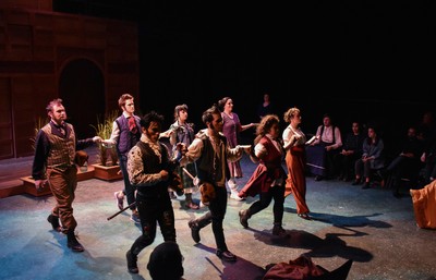 Theater students performing Misanthrope