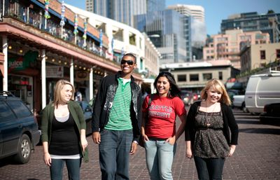 summer in seattle at pike place