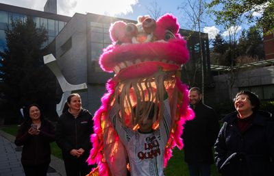 Seattle University rang in the Lunar New Year with a celebration in the library plaza that included student performances, lion dancers and a gathering to welcome the Year of the Fire Horse.