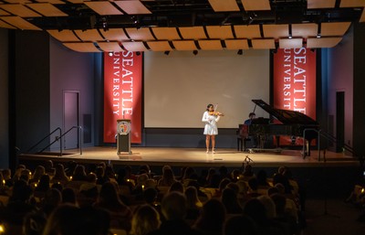 Image of student musician Laila West at 2026 MLK Commemoration