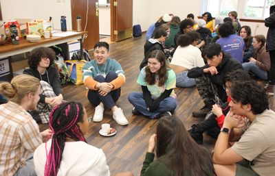 students in ciricle