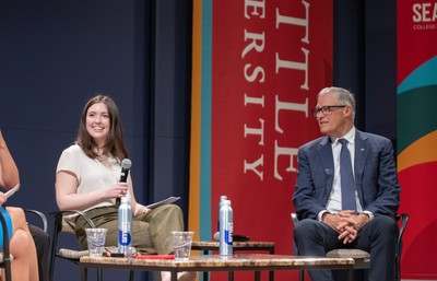 Governor Jay Inslee discusses climate change with faculty and staff