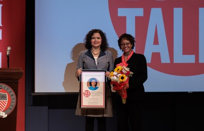 Image of VP Natasha Martin and Professor Sital Kalantry at the Spring 2026 Red Talk