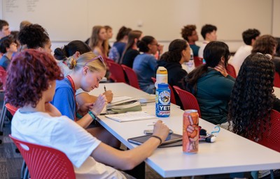 Students in the lab on campus