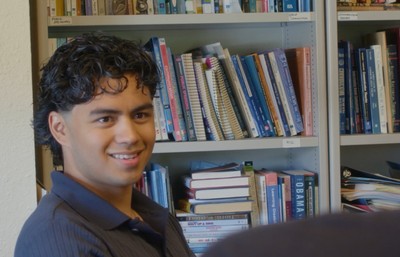 a student in an office