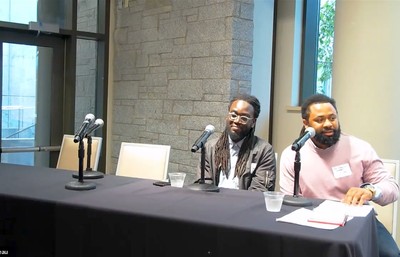 Two MAP Alumni sit in panel format