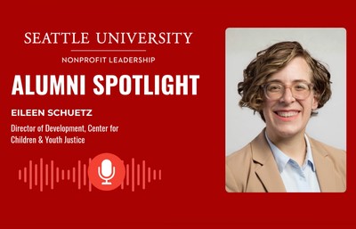 Eileen headshot with name and alumni spotlight text