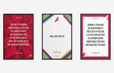 Admissions poster designs